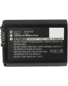 Synergy Digital Camera Battery, Compatible with Sony Alpha a6300 Digital Camera, (Li-Ion, 7.2V, 1500 mAh) Ultra High Capacity, Replacement for Sony NP-FW50 Battery