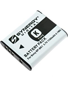 Synergy Digital Camera Battery, Compatible with Sony DSC-W370 Digital Camera, (li-ion, 3.7V, 1100 mAh) Ultra High Capacity, Replacement for Sony NP-BK1 Battery
